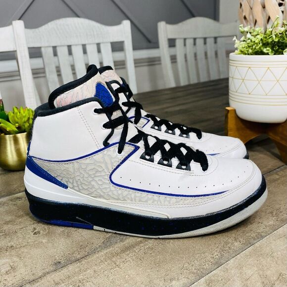 Nike Air Jordan 2 II Retro Dark Concord 395718-153 White Cement Women’s Size 7 - Picture 3 of 6